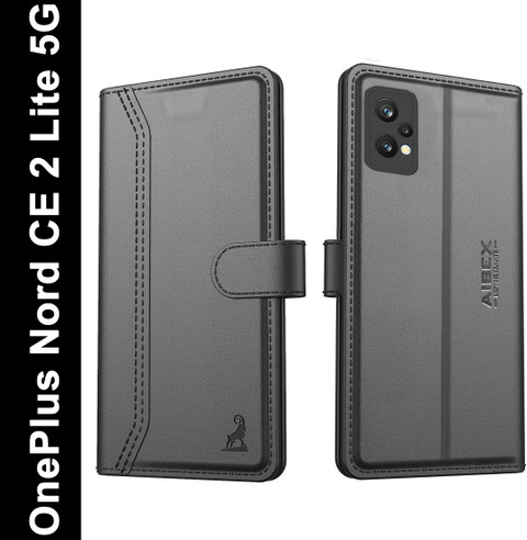 AIBEX Flip Cover for OnePlus Nord CE Lite 5G| Premium Leather