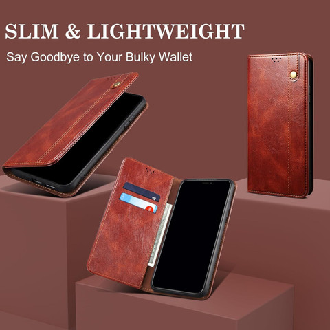 XSHIELD Wallet Case Cover for Apple iPhone 8G Flip Cover-Genuine  Leather- Card Holders-Shockproof Back Cover