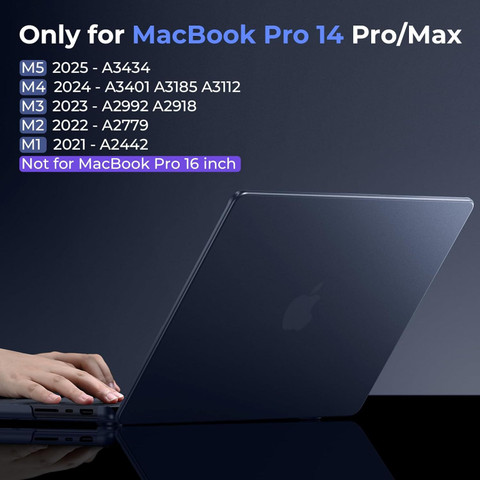Saco Front & Back Case for MacBook 14 inch M5 M4 M3 M2 M1 (A3434