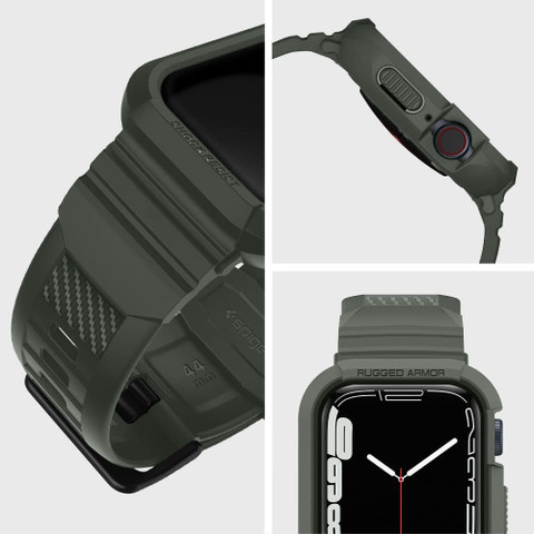 Spigen Rugged Armor Pro Cover Case Compatible with Apple Watch Series  (45mm) Series SE Series Series (44mm)