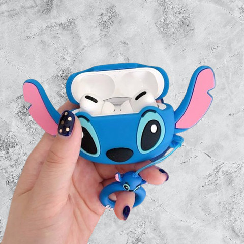 GADGETSBULK Front Back Case for BLUE CUTE 3D CARTOON CASE AIRPODS PRO  COVER
