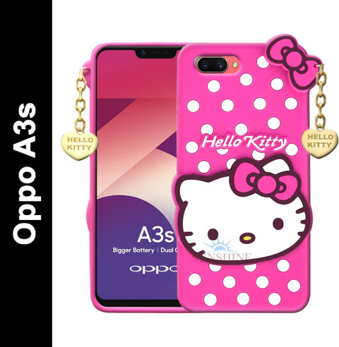 SUNSHINE Back Cover for Oppo A3s Hello Kitty Case 3D Cute Doll