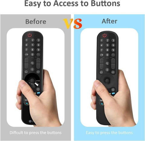 IMPRONOW Protective Case for LG Magic TV Remote, LG AN-MR21GA MR22GA, LG  MR23GA Magic Remote Case with Loop (Black)