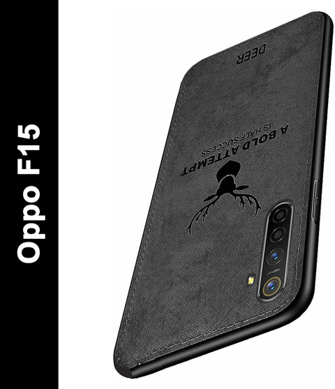 MOBILOVE Back Cover for Oppo F15 Deer Pattern Cloth Texture