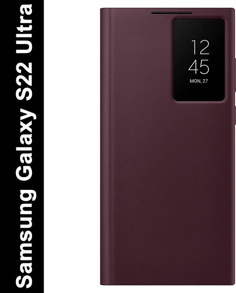 Midkart Flip Cover for Samsung Galaxy S22 Ultra Window View Flip