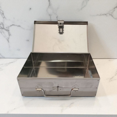 Crevita Steel safe Bank locker Box Cash Pooja Peti, With Elephant