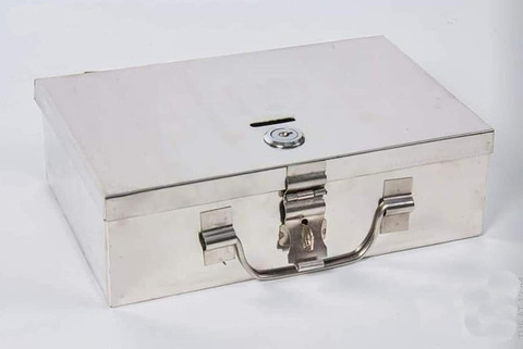 Crevita Steel Cash Jewellery Storage Boxes with Pre-Fitted Lock