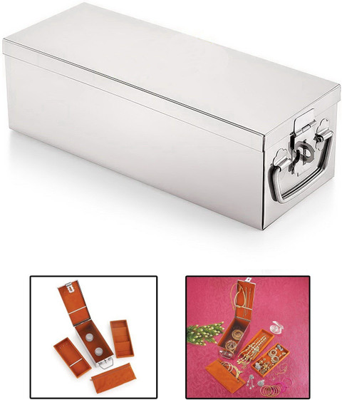 JOWEL Stainless Steel Locker Box with Velvet 10