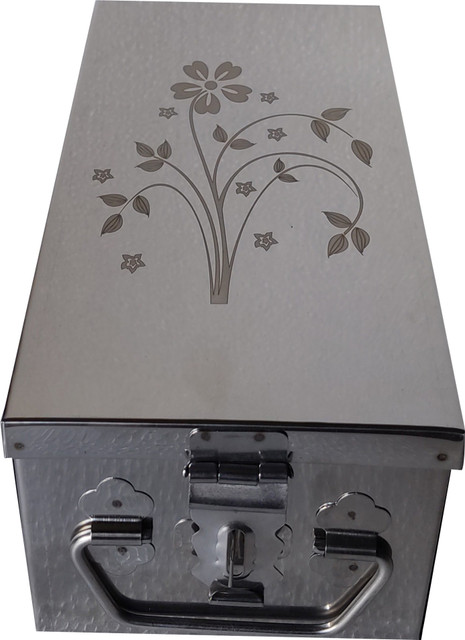 Crevita SS Locker Boxes Jewellery Cash Peti Size 10 Inch With