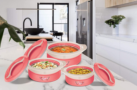 MILTON Zenith Casserole 3 Piece Set Pack of 3 Thermoware Casserole