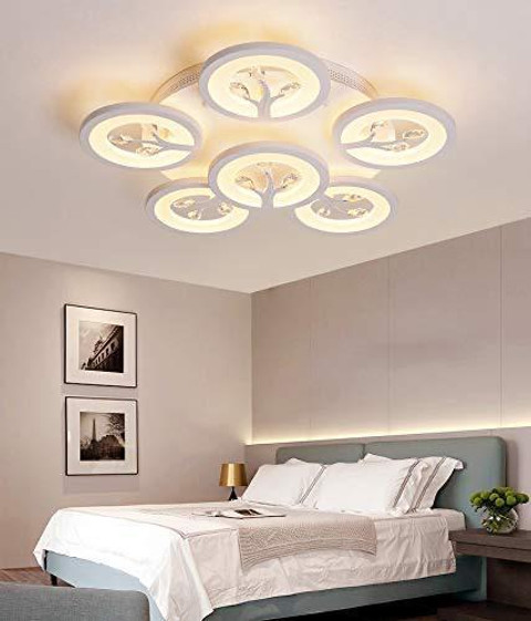 Blissbells Dimmable Ceiling Fan Lamp With Remote Control Modern