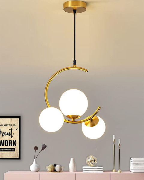 Homesake Globe Light Chandelier Hanging Light Gold Modern Ceiling Pendant  Chandelier Ceiling Lamp