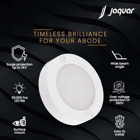 Jaquar 3W Striker Mini Round Surface Downlight with Heat Sink Natural White  (Pack of 8) Ceiling Light Ceiling Lamp
