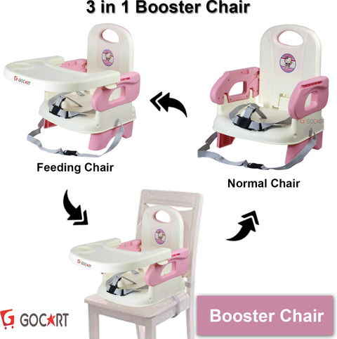 GOCART Baby Booster Feeding Chair -Easy Travel Chair with Safety