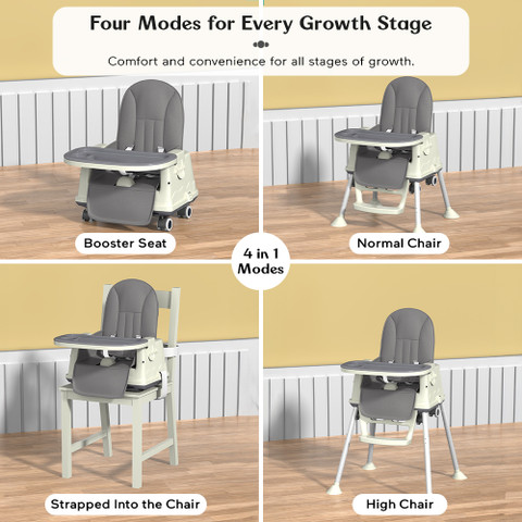 StarAndDaisy Foldable High Chair for baby/kids Recline Height