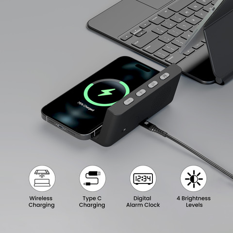 Portronics Freedom 4A Desktop Wired Wireless Charging Pad Price