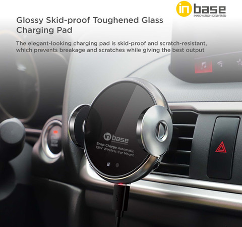 Inbase Snap Charge 15W Wireless Charger Car, Compatible with