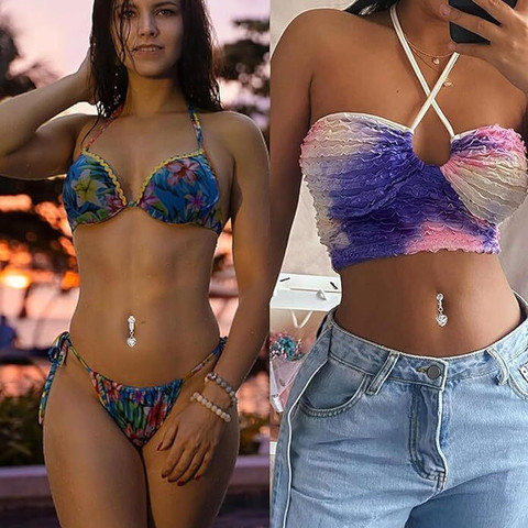 sannidhi Fake Belly Button Rings, Clip On Belly Piercing Ring