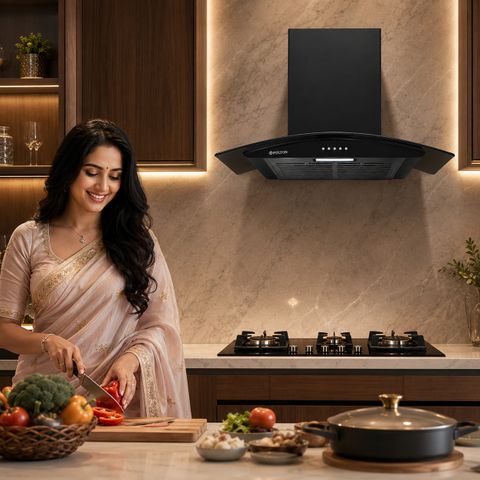 FULTON SILENT PRO PB 60 1450 CMH 60 cm Slim Curve Chimney, Black - Image 5