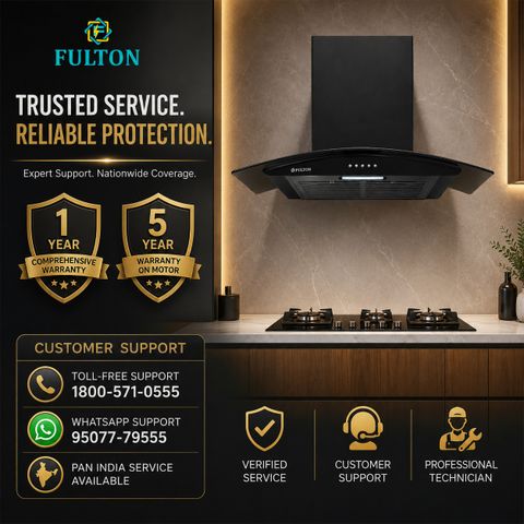 FULTON SILENT PRO PB 60 1450 CMH 60 cm Slim Curve Chimney, Black - Image 8