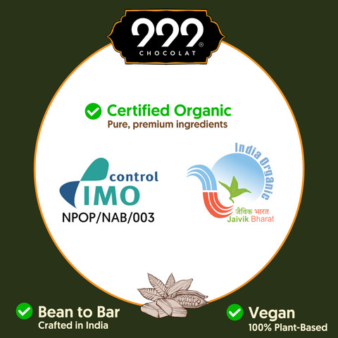 999 CHOCOLAT 80% Organic Dark Chocolate for Healthy Snacking