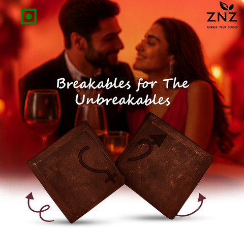 ZNZ Dark Chocolate for Couples Gift set | Mood Uplifting Chocolate