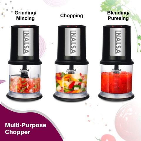 Inalsa Bullet 400 Watts Motor Electric Vegetable Fruit Chopper
