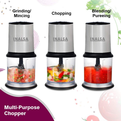 Inalsa Bullet Inox 450 Watts Motor Electric Vegetable Fruit
