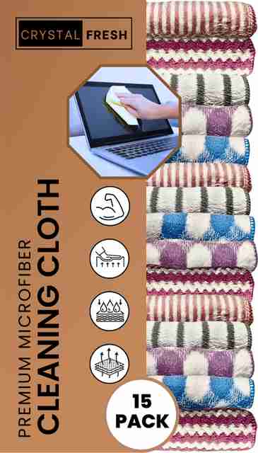 CRYSTALFRESH Soft Microfiber Cloth for Laptop, Monitor & Keyboard ...