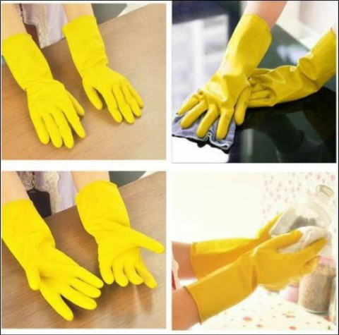 RBGIIT Rubberex Flock Lined Cleaning Hand Gloves Rubber Hand Gloves for  Cleaning, Gardening, Dish-Washing, scrubbing, Flock-Lined