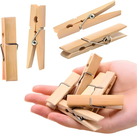 Cloudzy MDF Cloth Hanging Clip Paper Document Holder Wooden Chimta Photo  Craft Hanger Wooden Cloth Clips