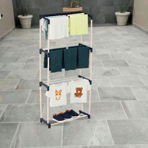 SRMAJI STORE Plastic Ceiling Cloth Dryer Stand Double Pole Layer