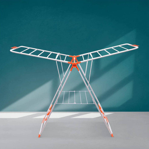Bathla Steel Floor Cloth Dryer Stand Mobidry Neo Orange Made in