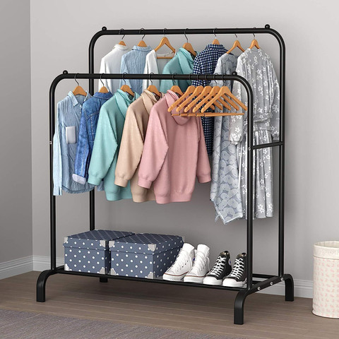 Clothes Rail Tier Clothing Rack LEOPAX Steel Floor Cloth Dryer