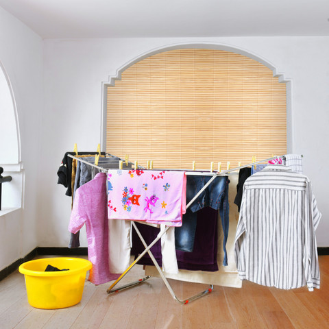 LIMETRO STEEL Steel Floor Cloth Dryer Stand Stainless Steel