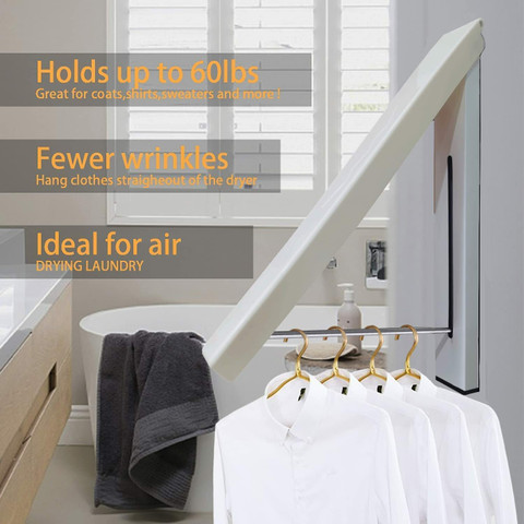 TRINGDOWN Plastic Floor Cloth Dryer Stand Retractable Clothes Rack