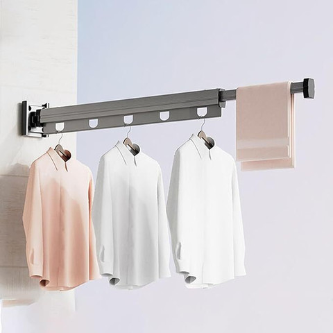 XBEY Steel Wall Cloth Dryer Stand Fold Wall Mounted Clothes