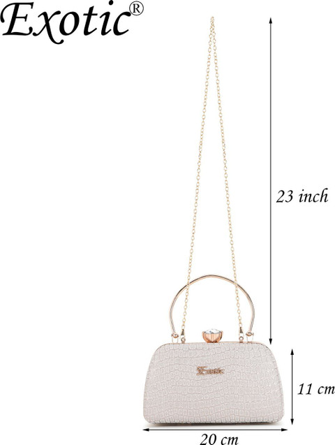 Exotic Party Silver, Gold Clutch Silver Price in India