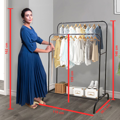 Bigkart Clothes Hanger Stand for Bedroom Dress Display Rack for - Main Image