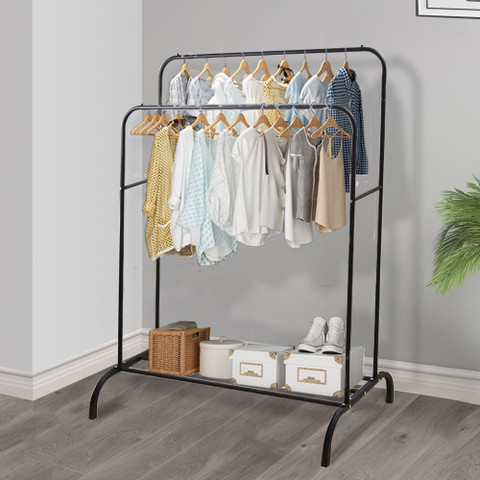 Bigkart Clothes Hanger Stand for Bedroom Dress Display Rack for  Boutiques/Showrooms Metal Coat and Umbrella Stand