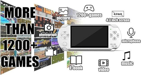 UNIQIDEAS PSP 2026 Handheld Game Console with 1000+ Games
