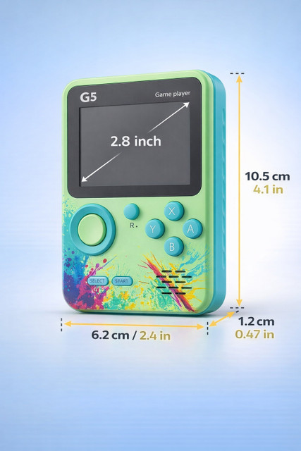 G5 Handheld Retro Game Console with LCD Screen | 500+ Inbuilt