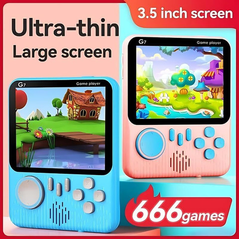 G7 Handheld Game Console 666 In 1 Preloaded Games Rechargeable