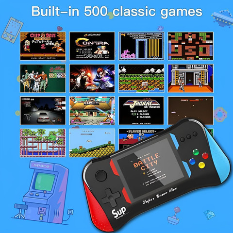 げむ X7M Game Box Handheld Console Built in 500 Game- Dual Controller