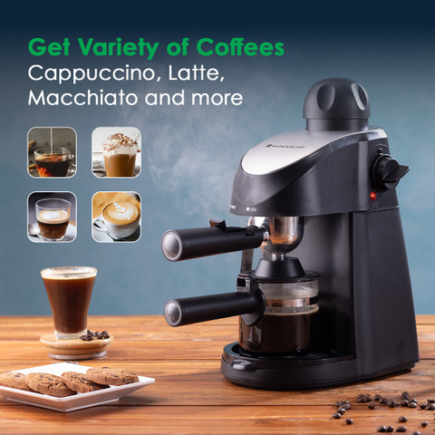 WONDERCHEF Regenta Espresso Coffee Machine with Steamer Bar Coffee Maker