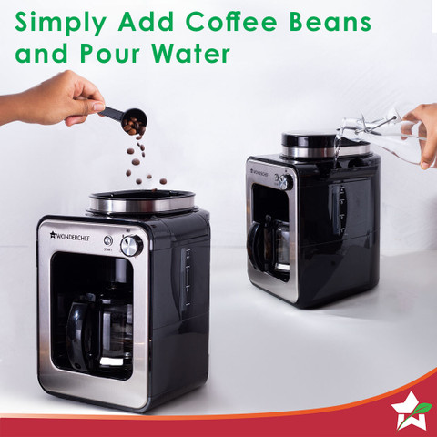 WONDERCHEF Regalia Bean-to-Cup Brew Coffee Maker with Grinder