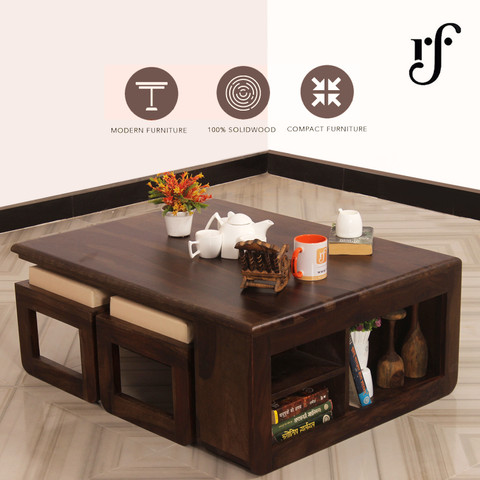 DH TEA TABLE WITH SHELF L ダークブラウン 机・テーブル DH TEA