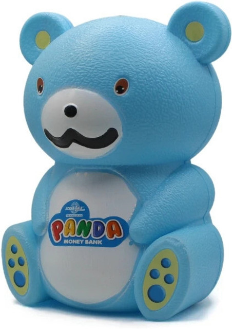 neoinsta shopping Medium size Panda animal piggy bank with realistic look  blue toy for kids Coin Bank
