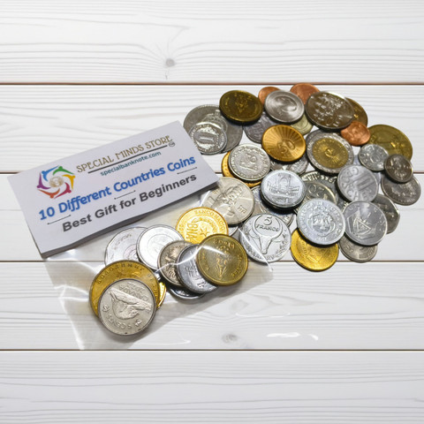 Special Minds Store 10 Different World Coins Mixed Lot Collectible