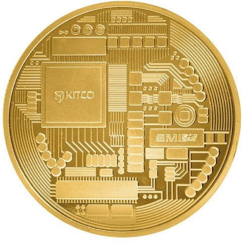 Hop n Shop 24K Gold Plated Crypto Currency Bitcoin 1 Numismatic